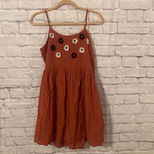 Madewell sleeveless floral knee-length dress